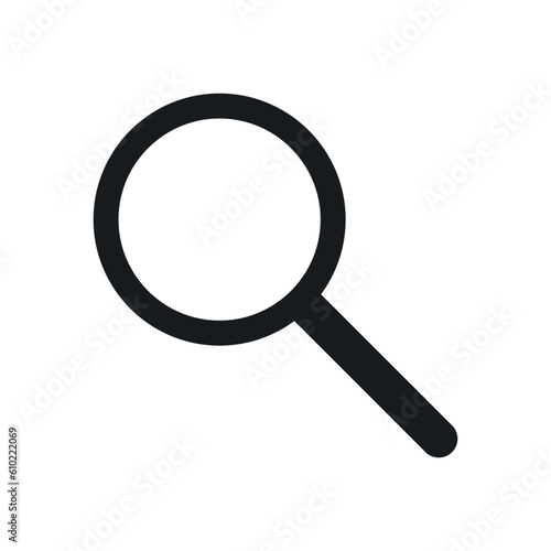 Search icon, glass, loupe, vector