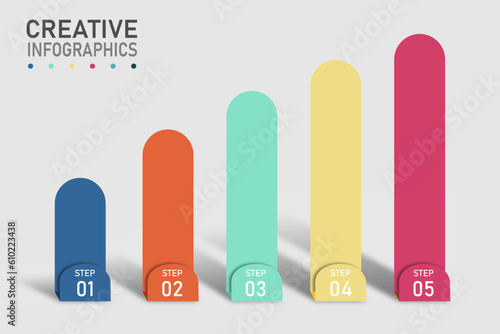 infographic design template vector illustration with icons and 6 options or steps.can be used for presentation process,layout,banner,data graph,presentation Creative Infographic
