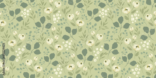 Floral seamless pattern. Vector design for paper, cover, fabric, interior decor and other