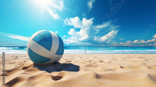 ball in beach ai generative