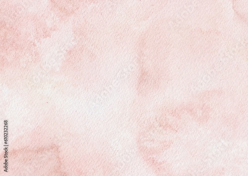 Abstract pink painted watercolor paper background texture pastel watercolor design with digital painted for template