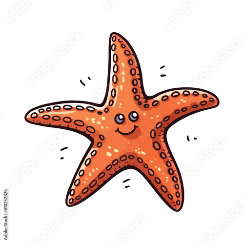 Charming Starfish Star: Cute 2D Artwork