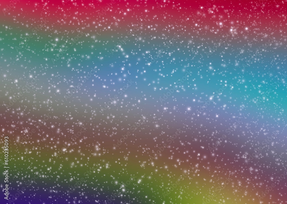 Abstract Colorful Background With Stars And Dots