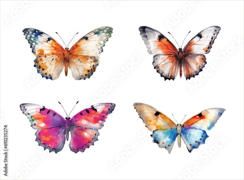Watercolor Butterfly Collection  Beautiful hand-painted butterfly vectors in vibrant watercolor. Perfect for adding natural beauty to your designs. Ideal for wallpapers  stationery  and more. Elevate 