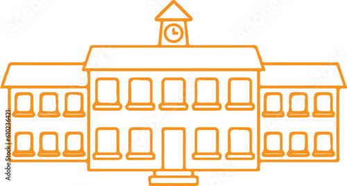 school building clipart with a vector