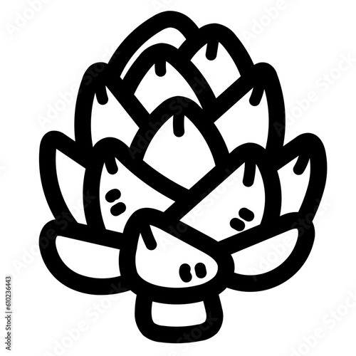 artichoke line icon style