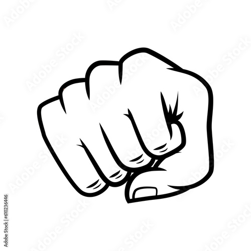 forward punch fist vector isolated