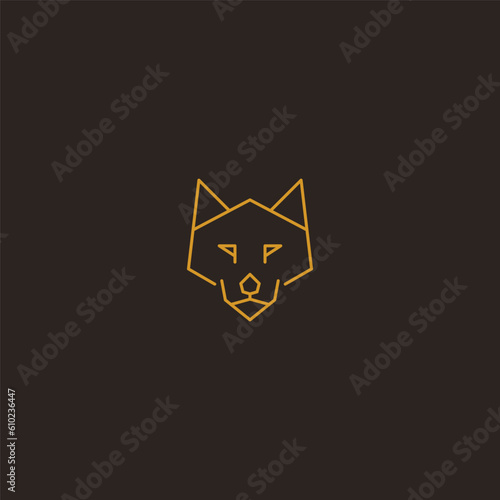 Abstract wolf head logo design vector illustration © Leyde