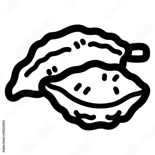 bitter gourd line icon style