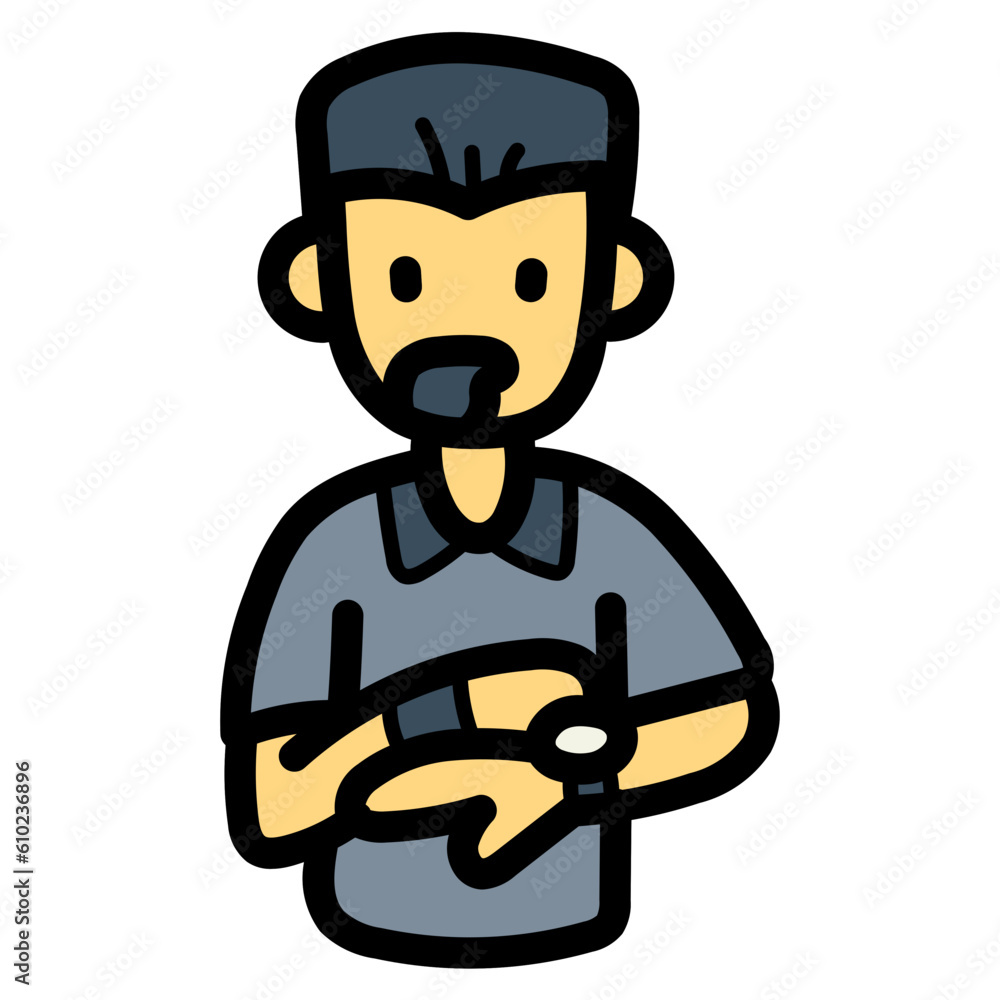 referee filled outline icon style