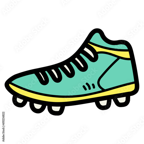 football cleats filled outline icon style