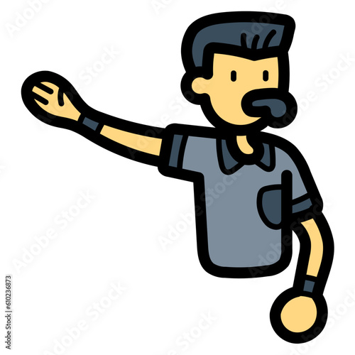 referee filled outline icon style