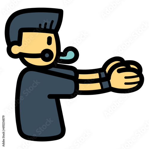 referee filled outline icon style