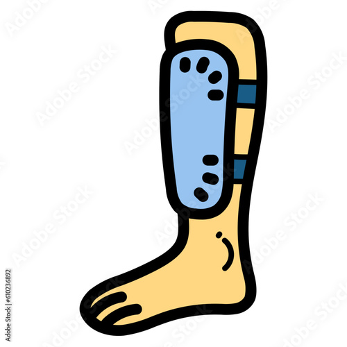 shin guard filled outline icon style