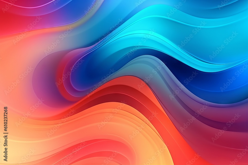 Fototapeta premium abstract colorful wave background. Technology Gradient Trendy background. Generative AI