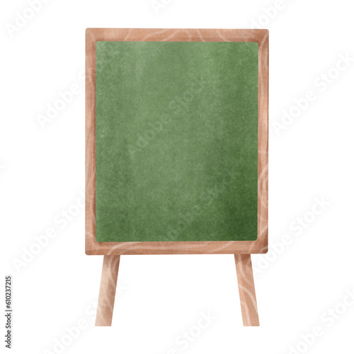 Wooden blackboard school Display Sign watercolor