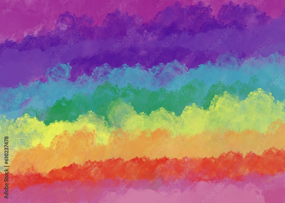 Colorful  Rainbow Watercolor Background