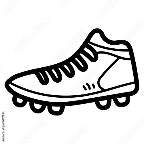 football cleats line icon style