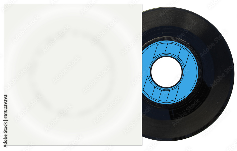 Disque vinyle 45 tours sous pochette Disque vinyle 45 tours sous pochette