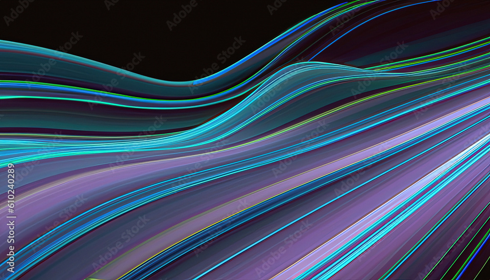 Dynamic Effect Curves of Beam line Stream Stripes Flowing Network Field on Dark Background for Advertising, Branding design, Tech Design, Business design, futuristic, data flow, Cloud, data transfer. Dynamic Effect Curves of Beam line Stream Stripes Flowing Network Field on Dark Background for Advertising, Branding design, Tech Design, Business design, futuristic, data flow, Cloud, data transfer.