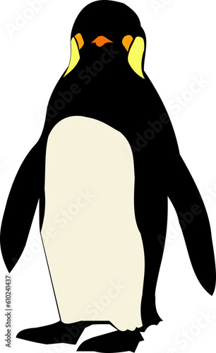 abstract penguin vector isolated on white 