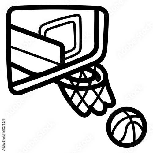 hoop line icon style