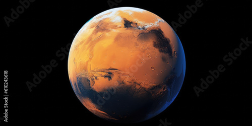 Red planet Mars. Generative AI