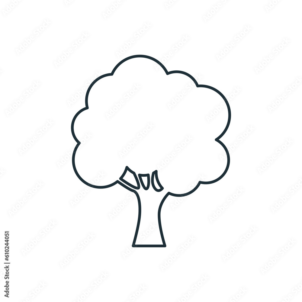 Tree silhouette icon, vector EPS 10