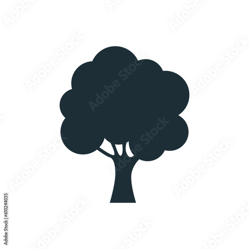 Tree silhouette icon, vector EPS 10