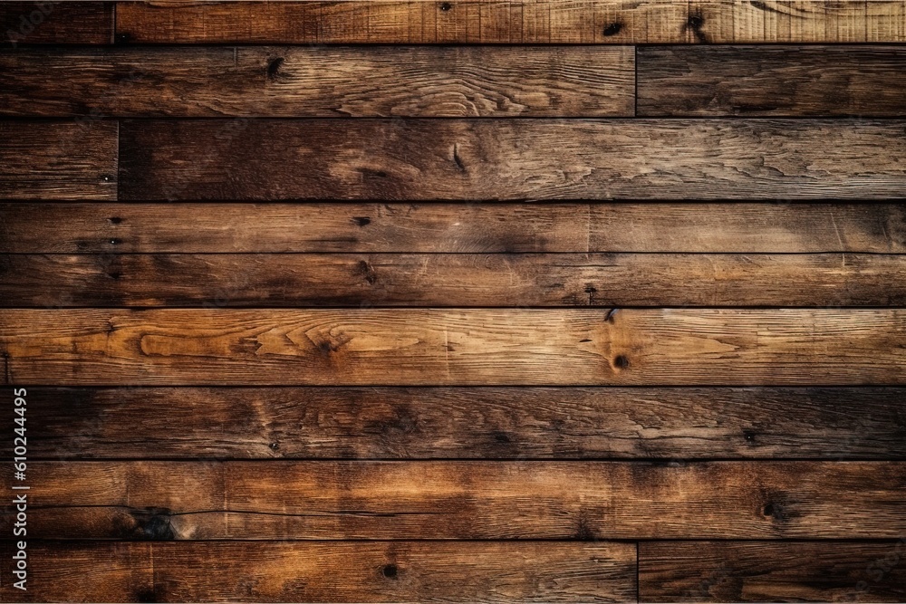 Fototapeta premium Horizontal Wood Wall. Wall Texture 3D 