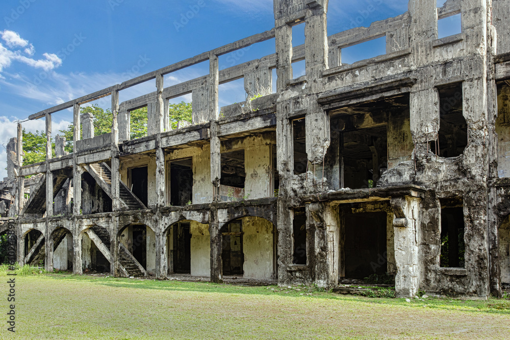 Ruins of Mile-long Barracks, on Corregidor Island in the Philippines Ruins of Mile-long Barracks, on Corregidor Island in the Philippines