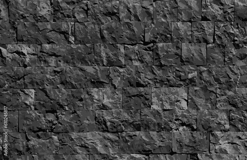 White and black stone wall grunge backdrop texture background. background vector
