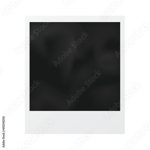 Photo Frame Vector Template. Blank realistic white photo frame polaroid vector design template

