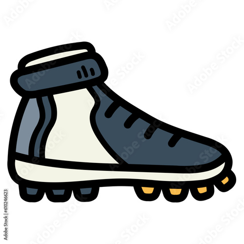 baseball cleats filled outline icon style