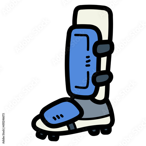 leg guard filled outline icon style
