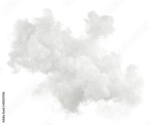 Isolate white cloudscape fluffy 3d render png file