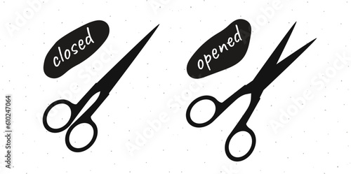 Vector hand drawn silhouette illustration