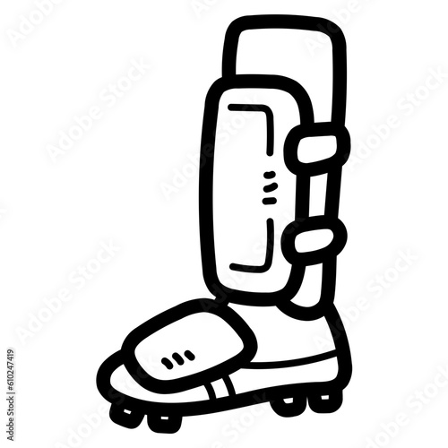 leg guard line icon style