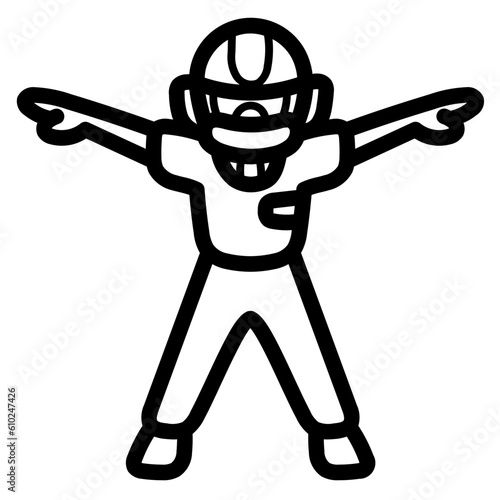baseball referee line icon style