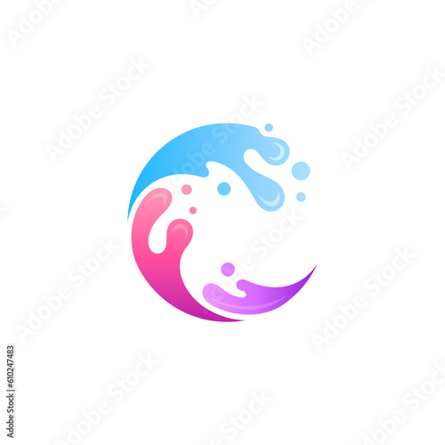 Wave or water splash logo design