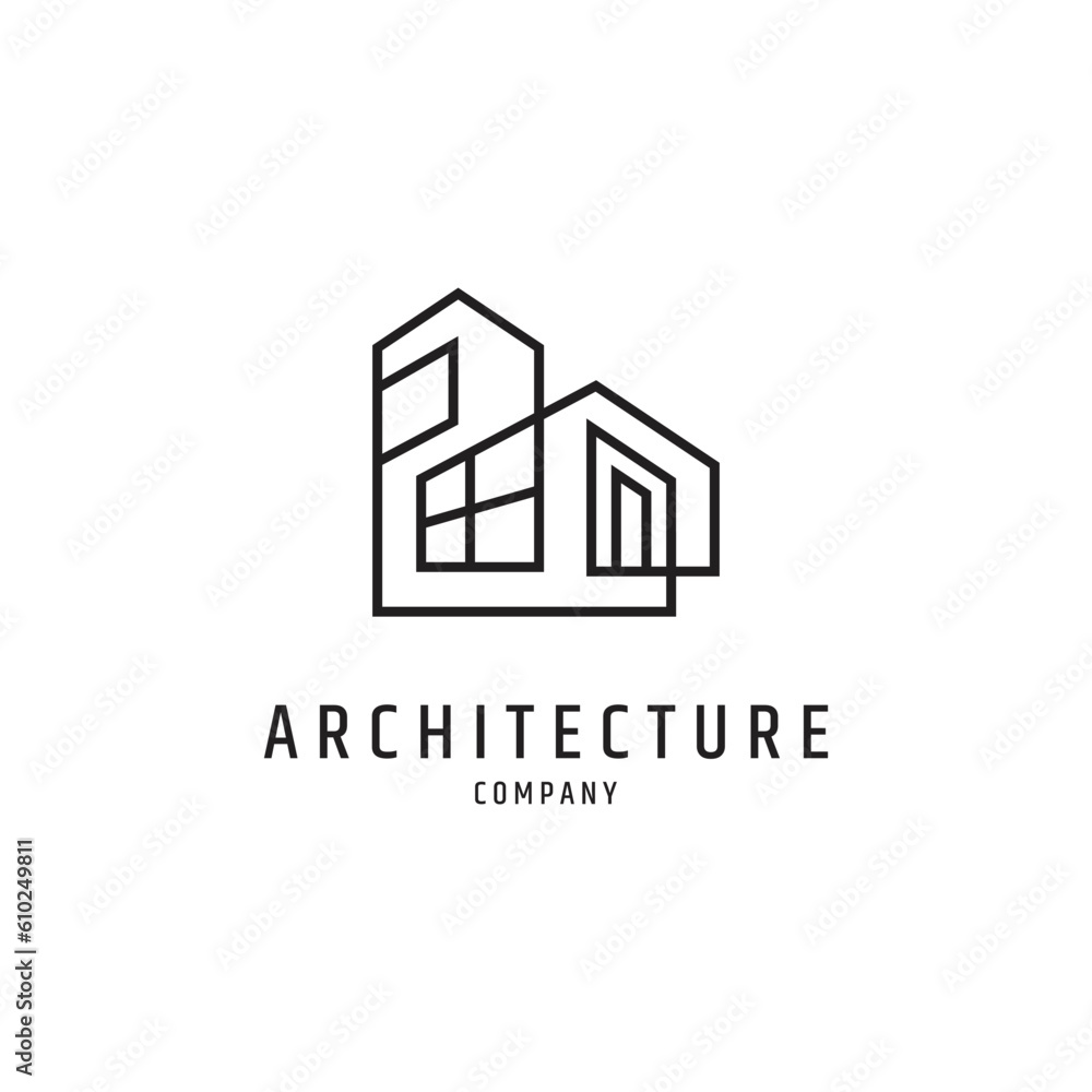 House and construction logo design template, Architecture icon vector