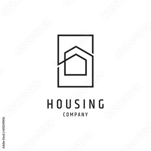 Simple house logo design concept