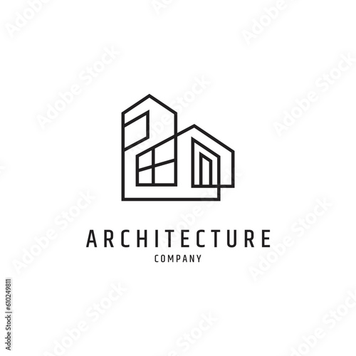 House and construction logo design template, Architecture icon vector