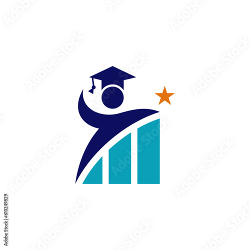 Education level logo, Graduation Icon Vector