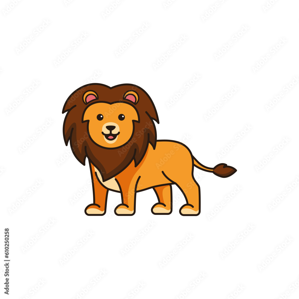 Obraz premium lion cartoon character