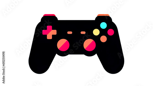 Joystick controller icon illustration for gaming, generative AI.