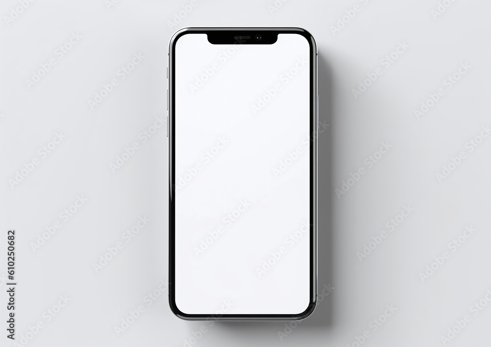 Realistic smartphone mockup. Device UI/UX mockup for presentation template. . Cellphone frame with blank display isolated templates. Generative ai Realistic smartphone mockup. Device UI/UX mockup for presentation template. . Cellphone frame with blank display isolated templates. Generative ai