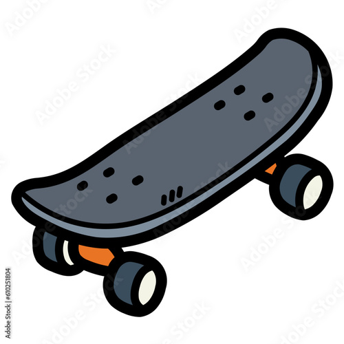skateboard filled outline icon style