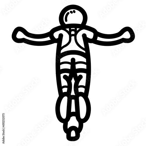 bungee jump line icon style