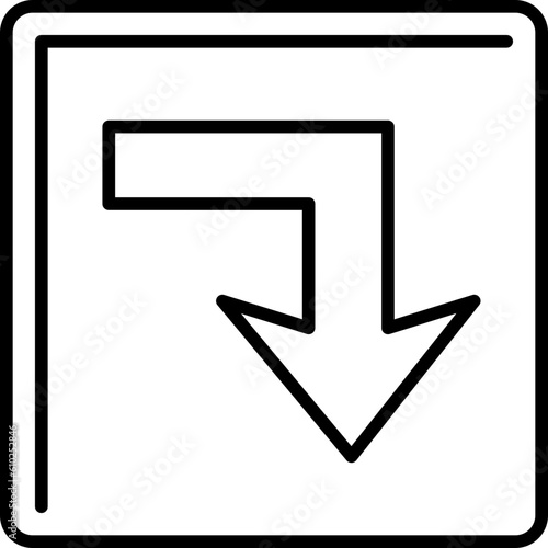 Turn Down Icon
